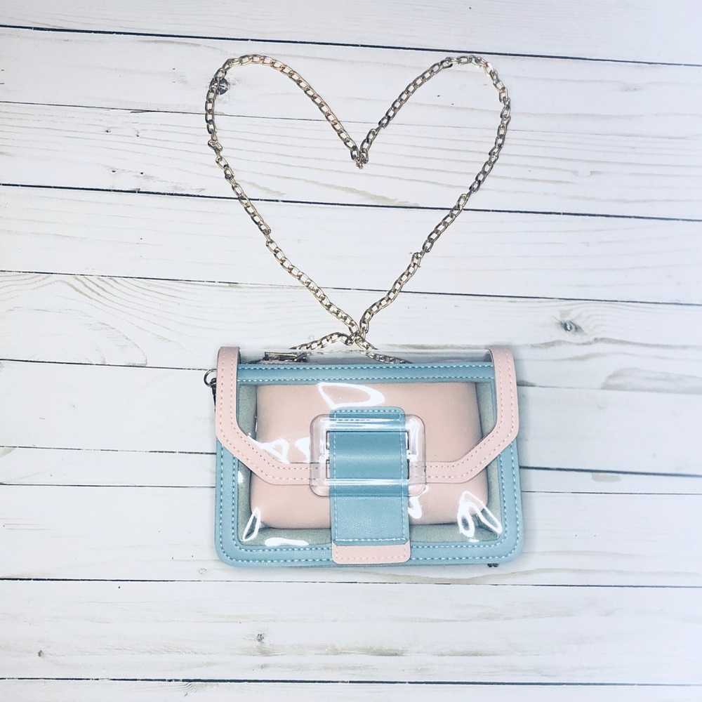 BABY BLUE w/ soft pink; Gold color accents ✨